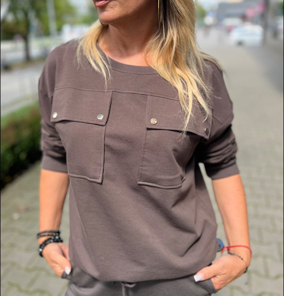 Bluza MEGI z kieszonkami